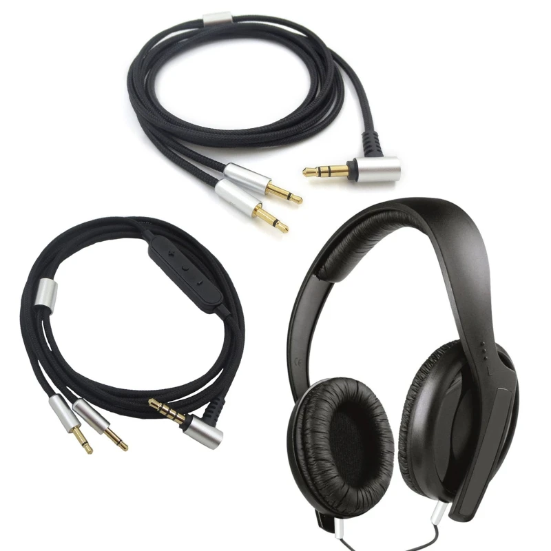 Кабель для наушников 3 5 мм на 2 шнур Sennheiser-HD202 HD212 HIFIMAN SUSVARA XF-200 HE400S HE-400I с функцией