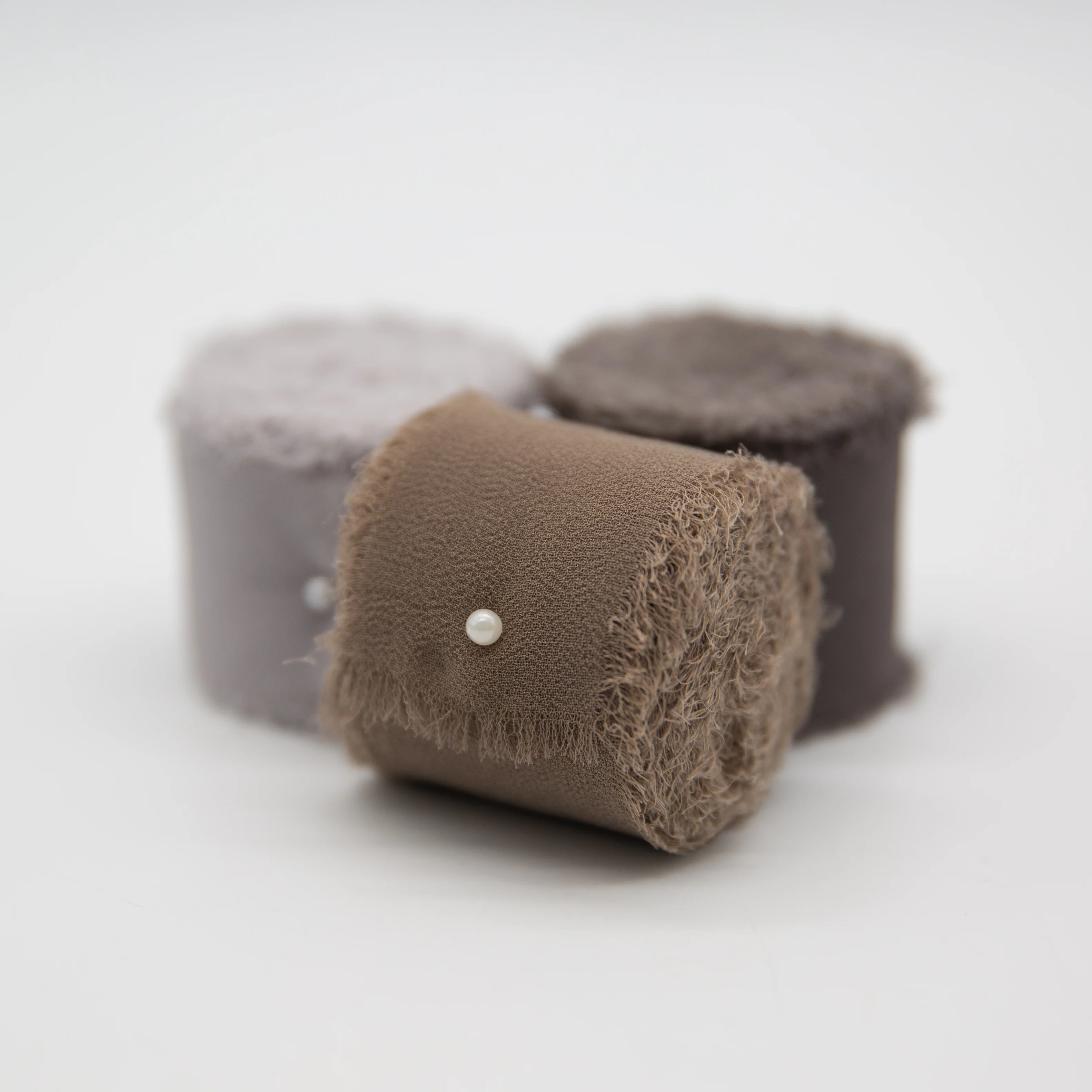 Шифоновая лента с краями шелковые ленты свадебная модель 3 8 см x 6 4 м ручная работа