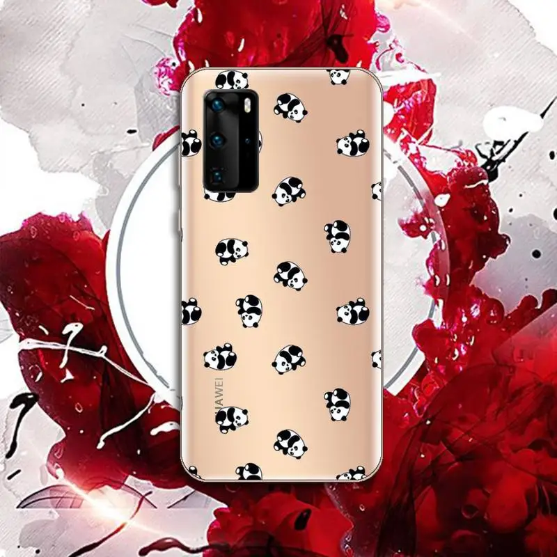 

panda Cute animal Phone Case Transparent for Huawei P honor 8 10i 20 30 40 smart 2019