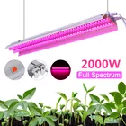 96 Светодиодный Grow светильник 50 см двойная трубчатая стойка для 2000 Вт комнатный Светодиодный лампа для выращивания растений красный полный спектр для внутренней гидропонной установки AC85 до 265V
