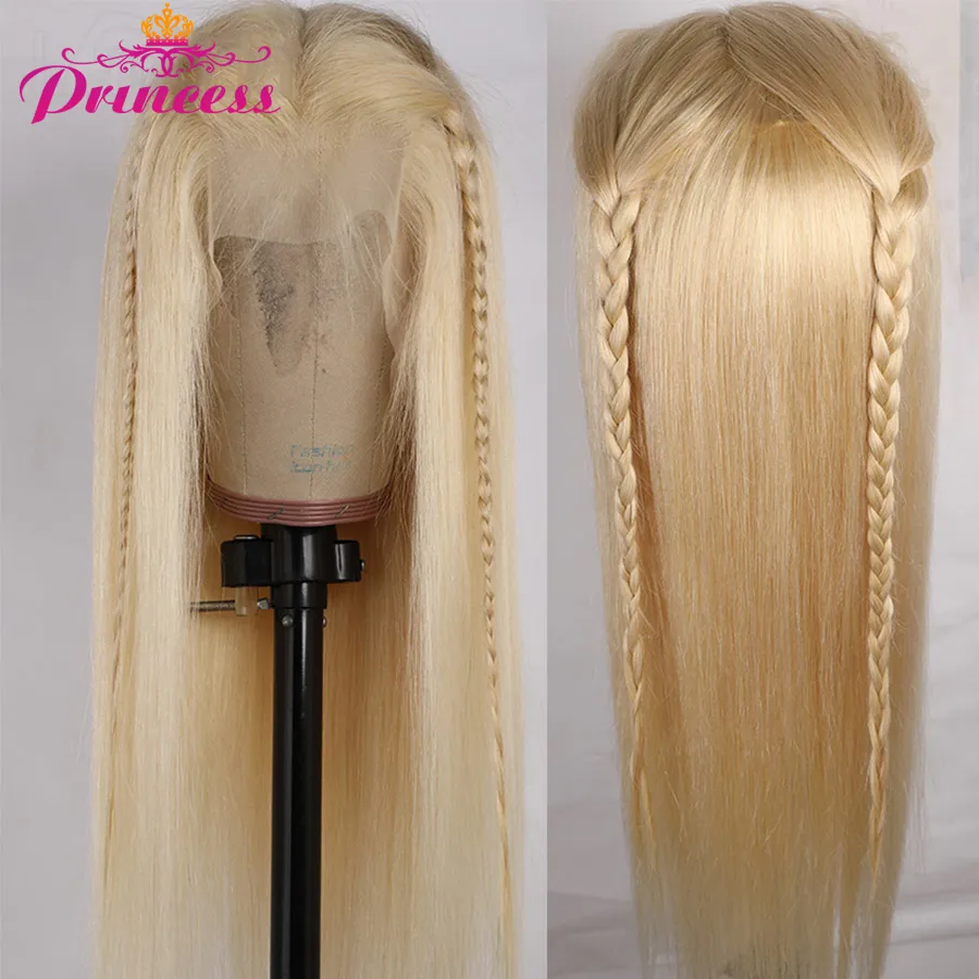 613 бразильский прямой парик из человеческих волос медового цвета светлого 13x4