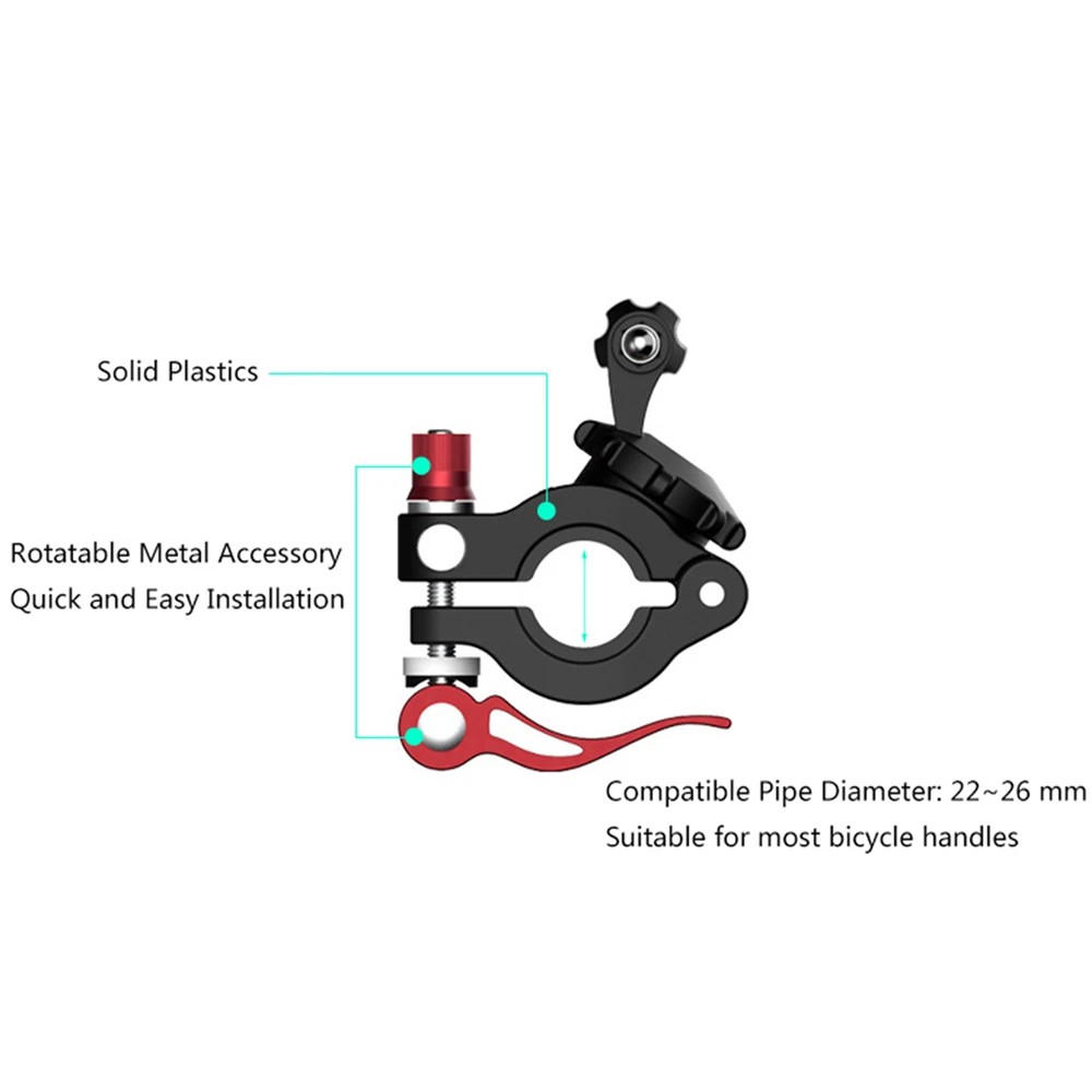 Universal Bicycle Clamp Adjustable Road Bike Support for GoPro / Osmo Action Pocket Sport Camera Accessories | Электроника