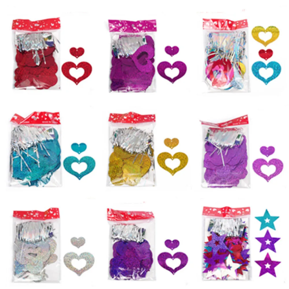 

100pcs/set Red Heart Laser Sequined Rain Balloon Pendant Romantic Wedding Room Birthday Party Decoration Balloon Accessories