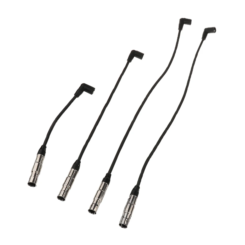 4 шт. набор проводов для свечей зажигания металлические резиновые провода с