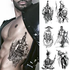 Спартанский герой, Временные татуировки, наклейки воин-Гладиатор Водонепроницаемый татуировки золотого и серебряного Crusader Рыцари для боди-арта рука поддельные татуировки для мужчин и женщин