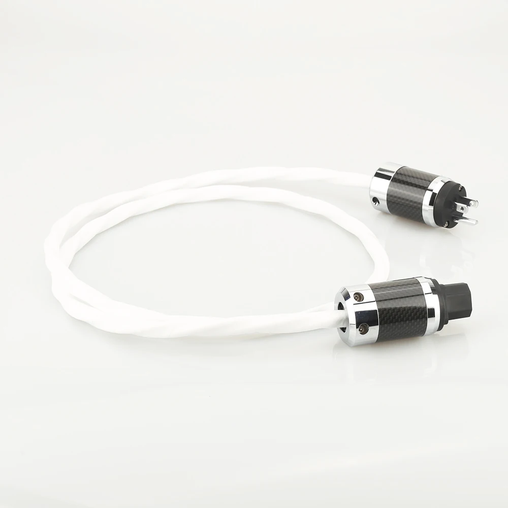 Высококачественный посеребренный кабель питания США с родиевым покрытием из