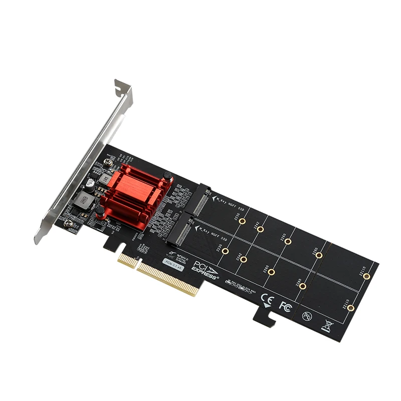pcie 31 x8 чип asm1812 до 2 портов m 2 nvme ssd адаптер