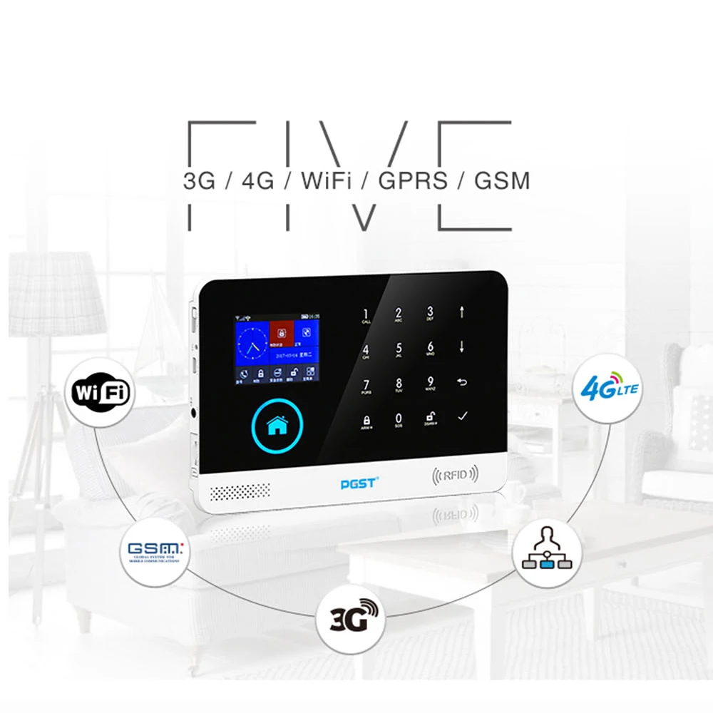 PG-103 Беспроводной Wi-Fi и GSM домашняя/Бизнес охранная противопожарная охранная сигнализация для iOS и Android APP