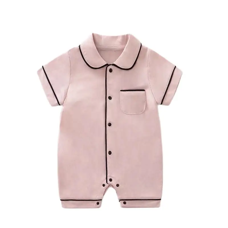 

2021 Summer Newborn Clothes Infant Baby Boys Girls Romper Cotton Toddler Bodysuit Short Sleeve Babywear