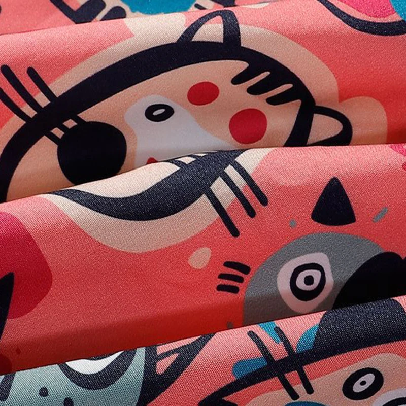 

ELKMU 2021 Summer Shirt Men Streetwear Hip Hop Funny Cartoons Graffiti Holiday Beach Shirts Short Sleeve Tops Male Hipster HE914