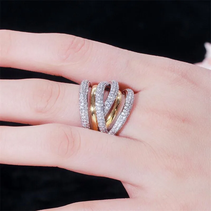 Популярные винтажные модные ювелирные изделия 14KT Белое золото заполнение