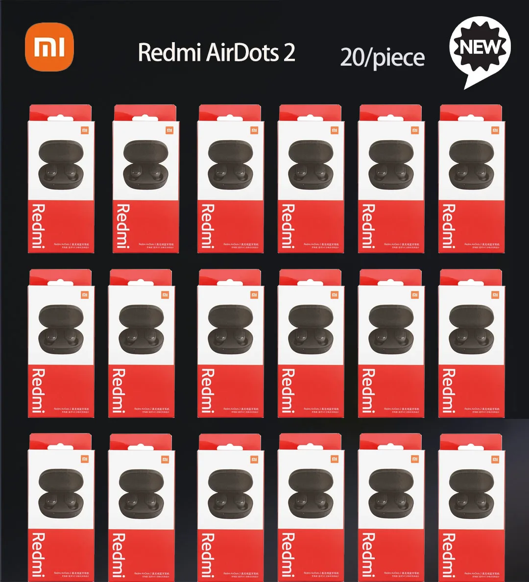 

20/piece Original Earphones Redmi Earphones Airdots s wireless earphones Bluetooth tws earphones Redmi Airdots 2 touch Earbuds