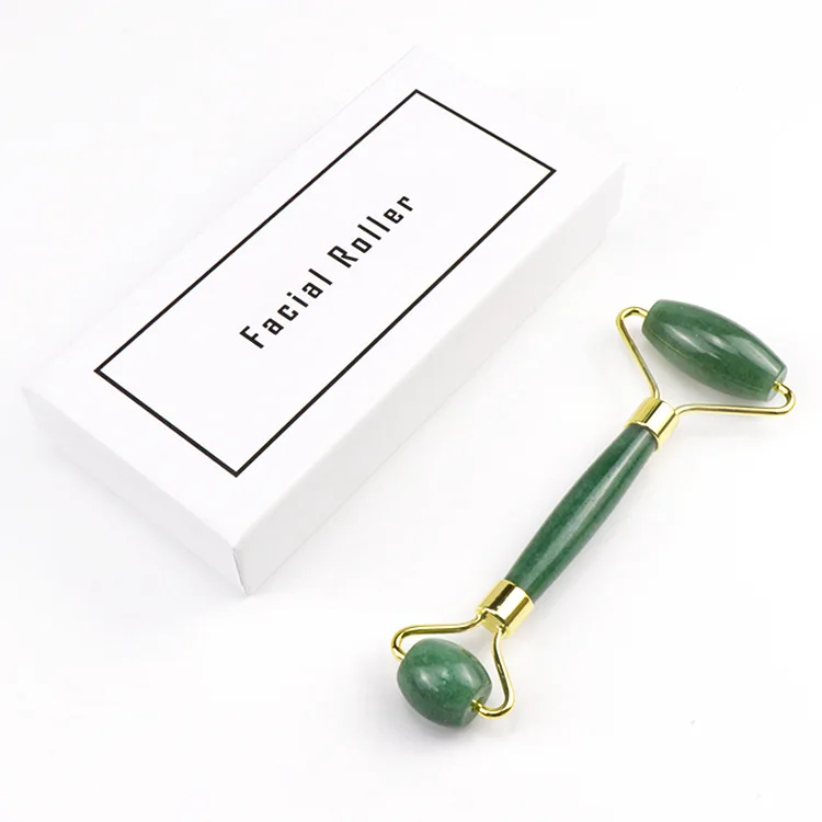 Уход за лицом Зеленый кварцевый массажный ролик гуашь скребок для лицевого