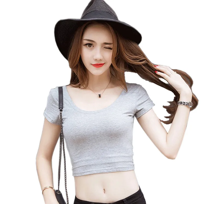 2019 летние Повседневное хлопковая Футболка Для женщин u образный вырез Топы