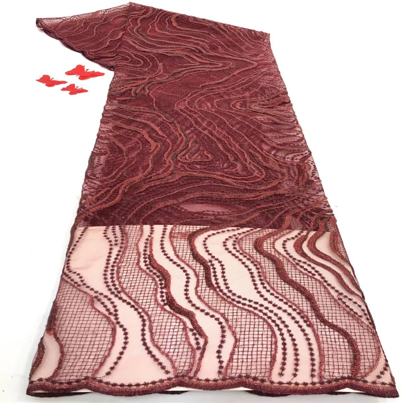 

Madison New Arrival Sequins Lace Fabrics Embroidery Nigerian Mesh Tulle Lace Fabrics with Sequins French Tulle Lace for Party