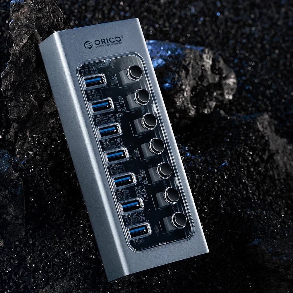 

USB 3.0 network hub with power adapter, 7-port adapter distributor, extender, computer accessories, mobile phone USB fast