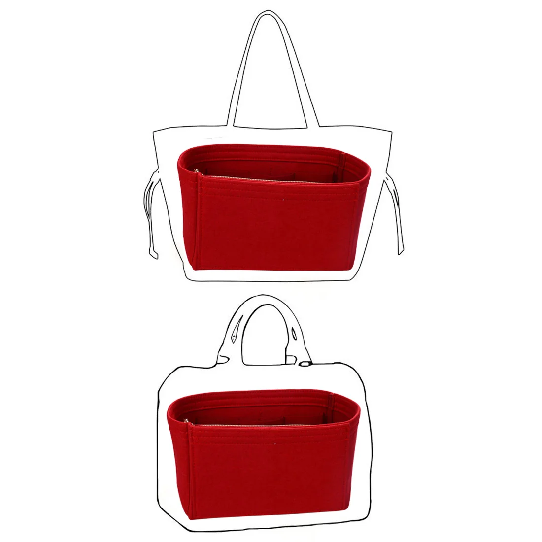 Лидер продаж фетровая сумка для макияжа дорожные косметические сумочки