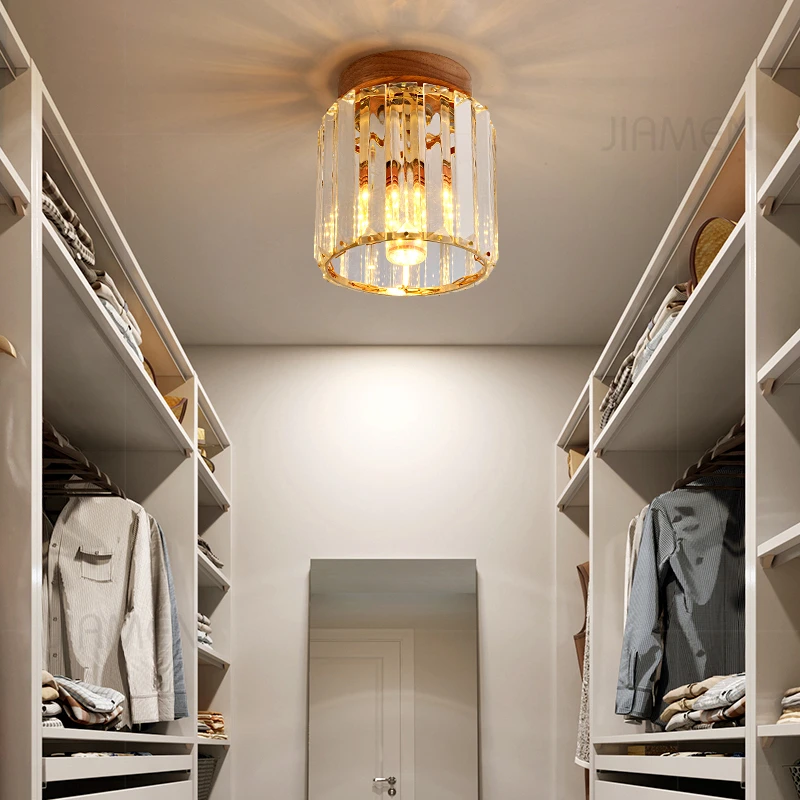 

JIAMEN Modern Glass Ceiling Lamp LED Ceiling Lights for Home Living Room Kids Bedroom Kitchen Nordic Decor Wooden Luminaria