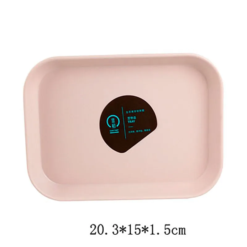 8Rectangle-Pink Скандинавские пластиковые геометрические подносы для хранения чая, завтрака, хлеба, тарелка для фруктов, выпечки декоративный поднос, ювелирный дисплей, Домашний Органайзер - Цвет: 8Rectangle-Pink