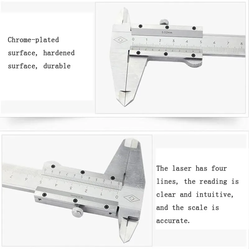 Laser Scale Vernier Caliper 6&quot 150mm Four Stainless Steel Industrial Grade Micrometer Measurement Tool | Инструменты