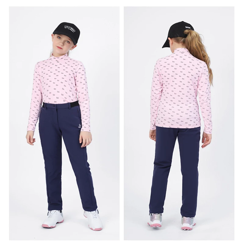 

Golf Ladies Long-sleeved T-shirt Autumn Winter Models Plus Velvet Close-fitting Girls Bottoming Clothes GOLF Slim Warm Clothing