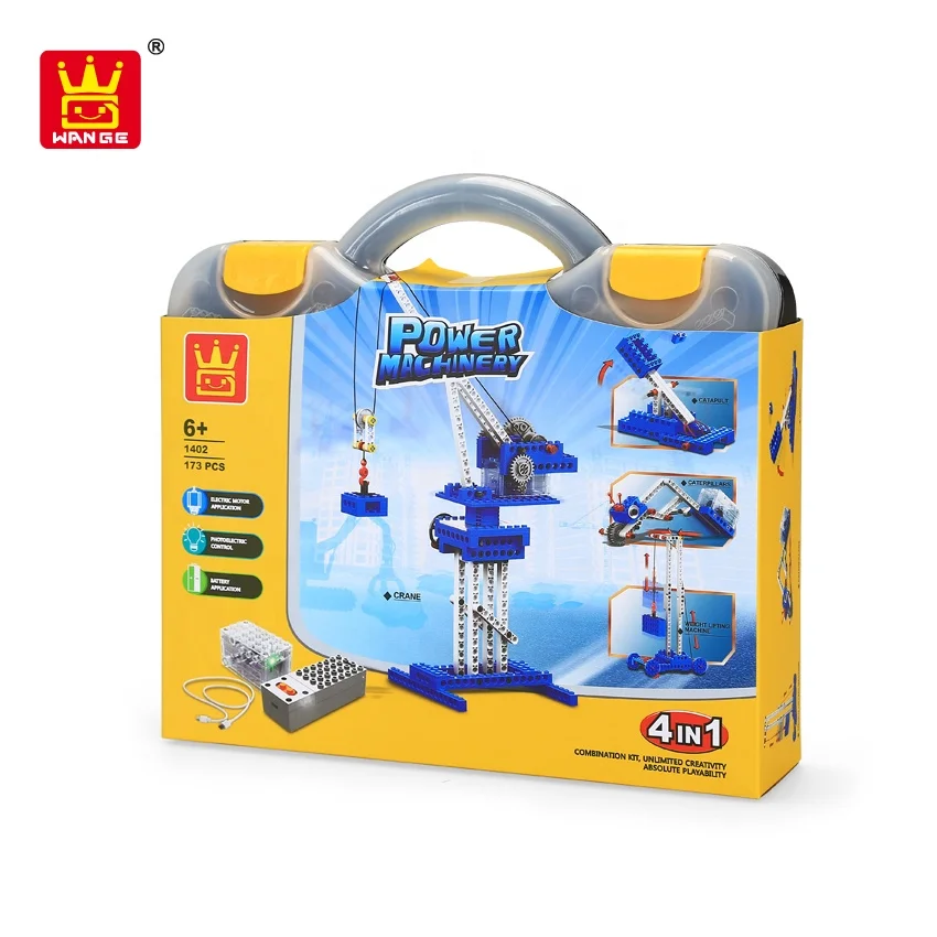 STEM игрушка Механическая Шестерня технические строительные блоки 4 в 1