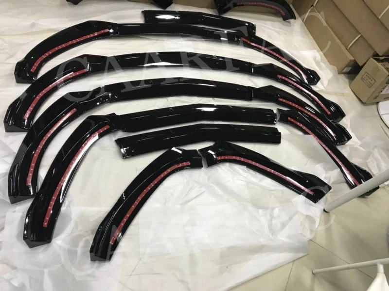 C Класс углеродного волокна/ABS передний бампер спойлер для Mercedes Benz W205 C43 AMG C200 C300 не
