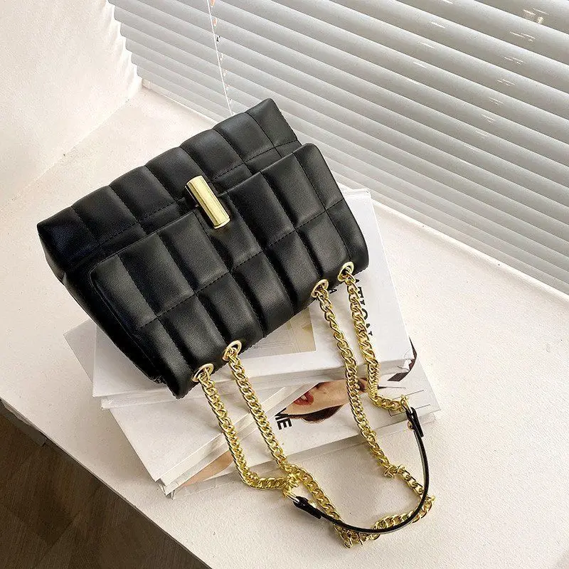 

Crossbody Bags for Women Bag Shoulder Bags Purse All-match Chain Luxury Bag Handbag 2021 New Lattice PU Leather Designer Bags