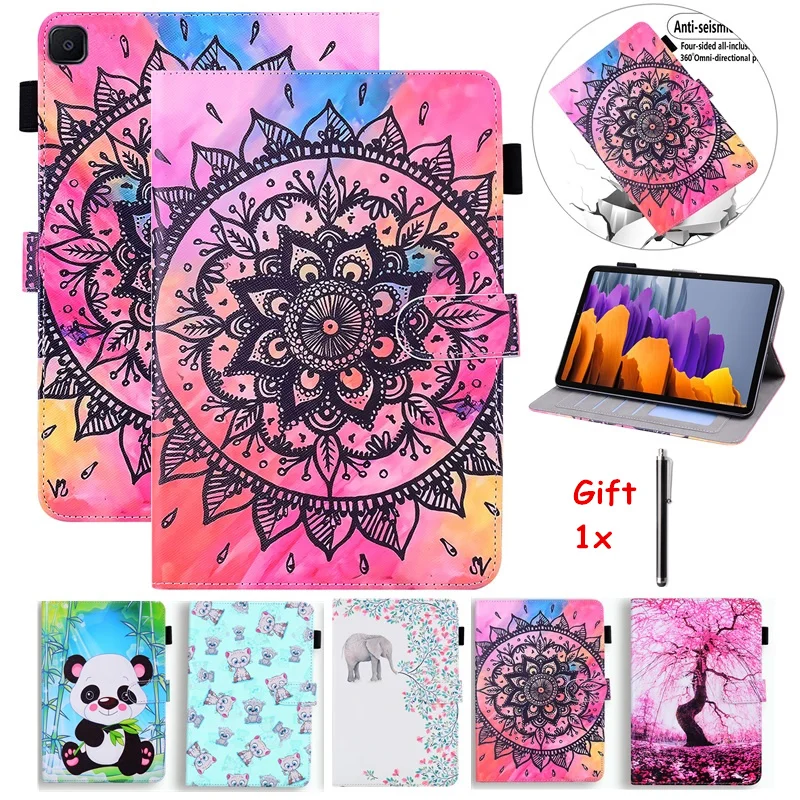 

Fashion Flower Panda Case for iPad Air 2 9.7" A1566 A1567 9.7 Inch Cover for Funda iPad 9.7 2017 2018 5th 6th Generation Case