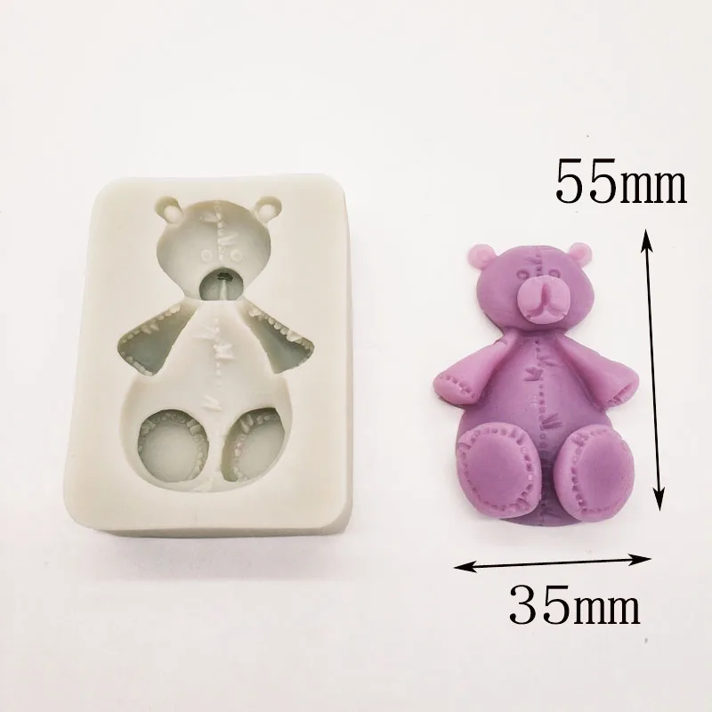 Симпатичная силиконовая форма для торта в виде мишки тедди 3D детская шоколадных