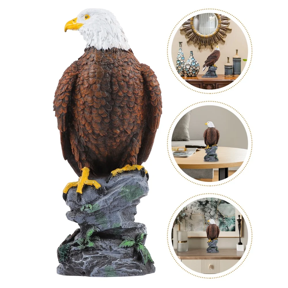 

Simulation Eagle Ornament Home Garden Adornment Creative Decor Accessory