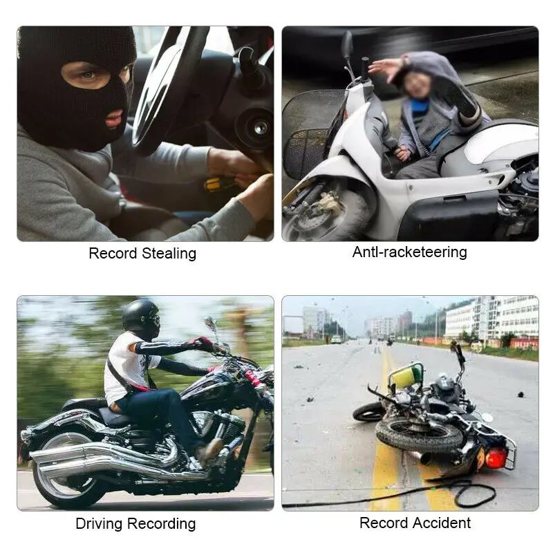 Видеорегистратор для езды на мотоцикле водонепроницаемая камера с двумя