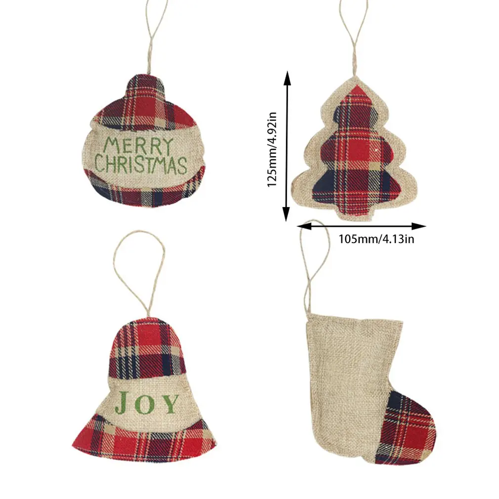 

Latest Sackcloth Christmas Pendant Drop Ornaments For DIY Christmas Tree Ornaments New Year Party Home Decoration
