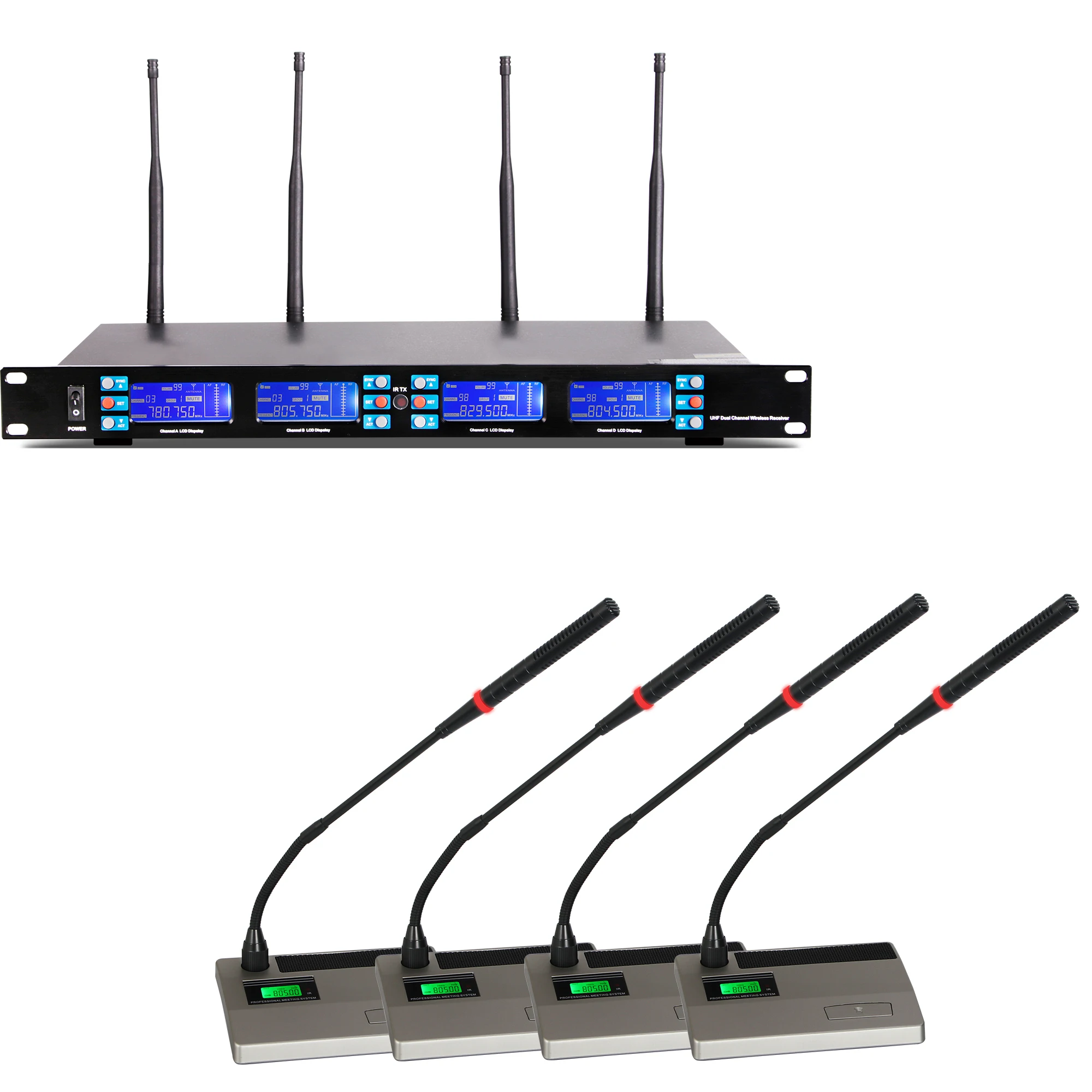 구매 새로운 전문 선택 Uhf 무선 마이크 200 채널