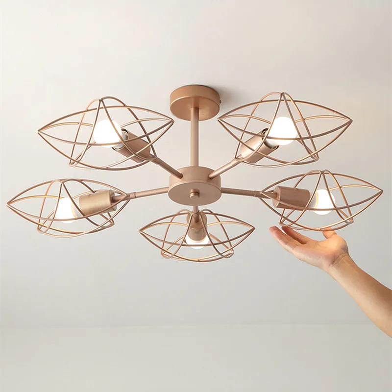 

Подвесной светильник в скандинавском стиле лофт, креативная романтическая теплая лампа в виде пентаграммы для гостиной, спальни, E27, подвес...