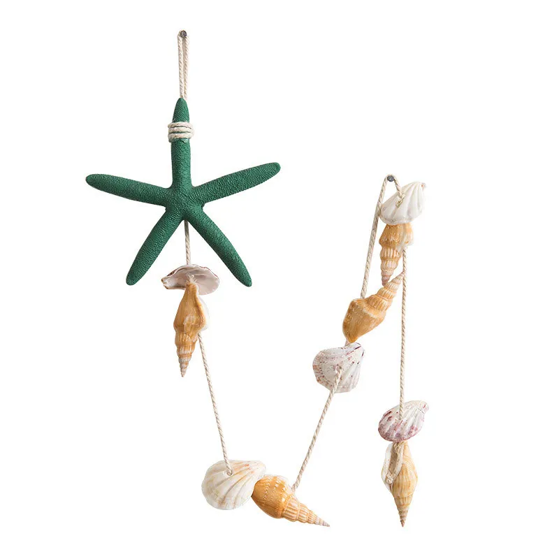 

1PC Mediterranean Seashell Conch String Resin Starfish String Kindergarten Decoration Children's Room Ocean Pendant Wall Hanging