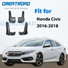 Спереди и сзади Брызговики для HondaCivic СЕДАН 2016 2017 2018 крыло брызговик Брызговики автомобильные аксессуары