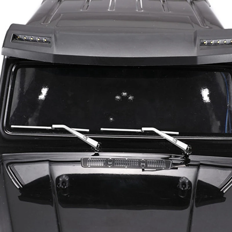 

1 Pcs Elastic Luggage Net & 1 Pair Metal Wiper for 1/10 RC Crawler Car TRX4 Defender
