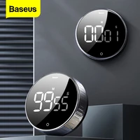 baseus led digital kitchen timer for cooking shower study stopwatch alarm clock magnetic electronic cooking countdown time timer