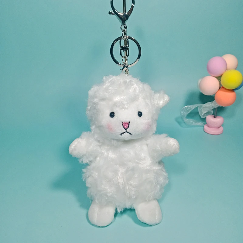 

1Pcs Ins popular cute little wool velvet pendant little sheep school bag ornaments girl key chain backpack gift 2021 NEW