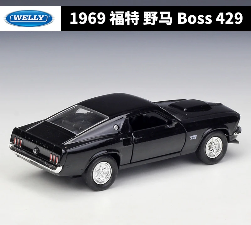 Классический автомобиль Welly 1:36 Масштаб 1969 Ford Mustang Boss 429 модель автомобиля из