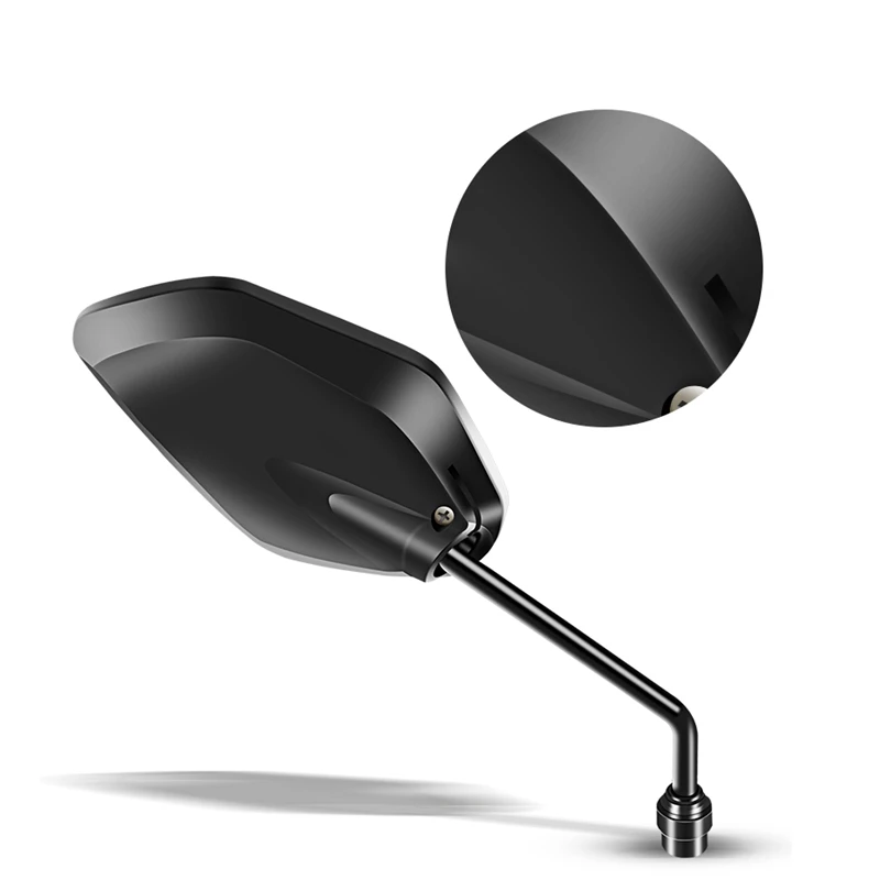

black 10MM 8MM universal accessories motorcycle rearview mirror moto side mirror for kawasaki honda suzuki benelli yamaha mirror