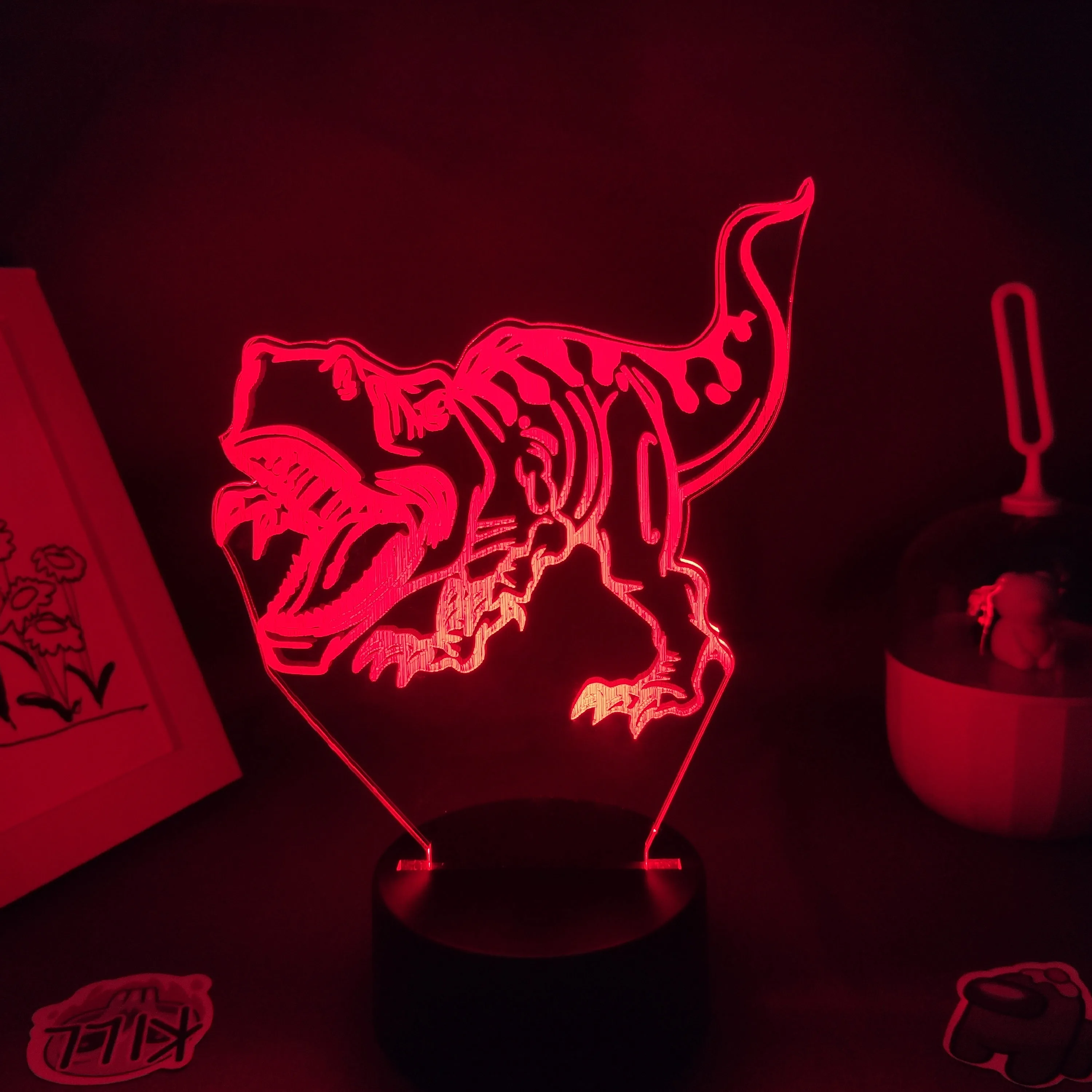 

Tyrannosaurus Dinosaur Animal 3D LED Lamps RGB Neon Night Lights Birthday Colorful Gifts For Kids child Bedroom Table Decoration