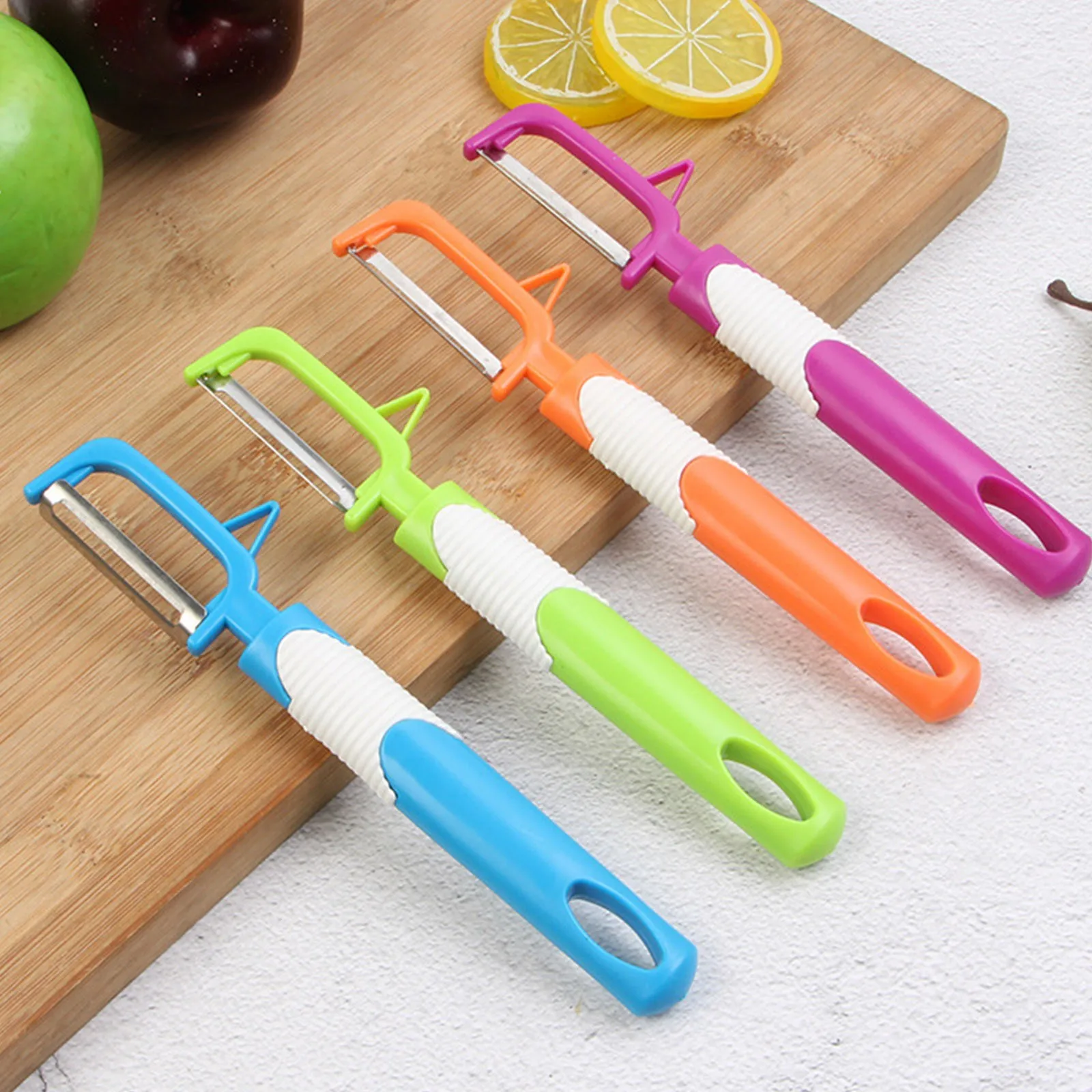 1 шт. 2 в Овощечистка цитрусовый лимонный из нержавеющей стали для моркови и