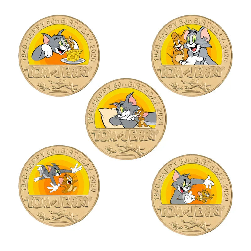 

Japan Original Limited Commemorative Medal Cat and Mouse Tom and Jerry Commemorative Coin Metal Craft Badge Japanese Anime