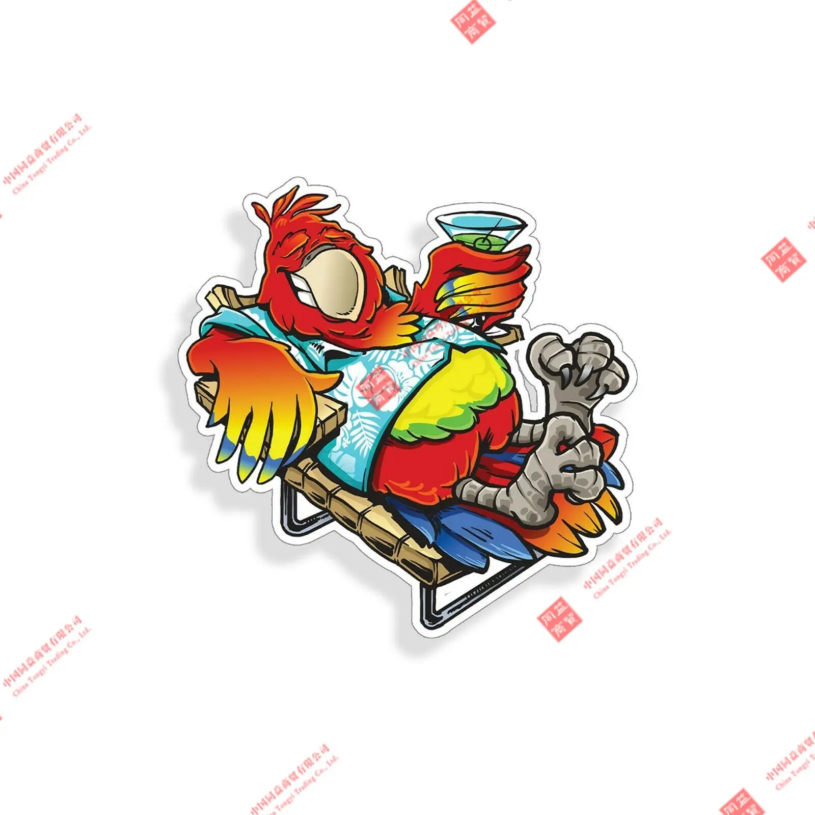 

Parrot Sticker Marietta Drinking Bird Cup Laptop Car Vehicle Window Bumper Decal Racing Motorcycle Helmet Stickers