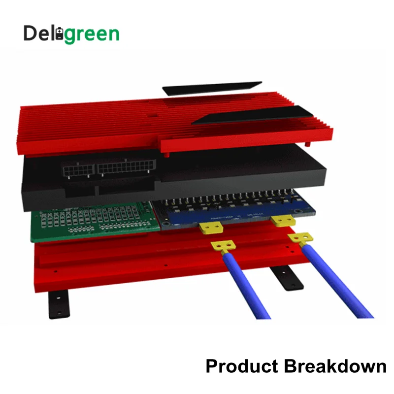 Deligreen 16S 80A 100A 120A 150A 200A 250A 48V PCM/PCB/BMS для 3,7 V LiNCM Аккумуляторный блок 18650 литий-ионный аккумулятор