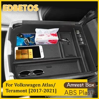 car armrest storage box tray for volkswagen vw atlas teramont 2017 2018 2019 2020 2021 accessories