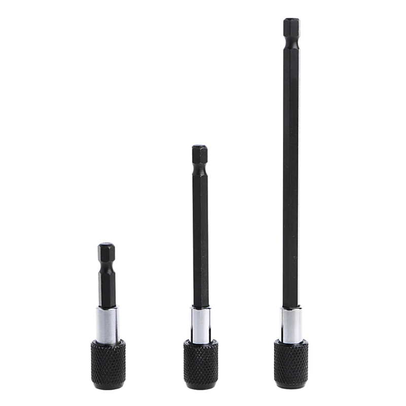 

3 Pcs 1/4'' Hex Quick Release Screwdriver Bit Holder Extension Bar 60-150mm C5AC