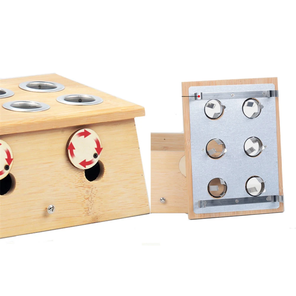 Бамбуковая коробка для мокса с одним/двойным/шестью отверстиями держатель моксы